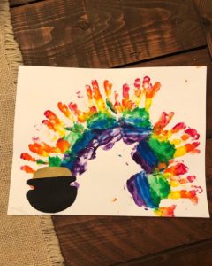 rainbow handprint art