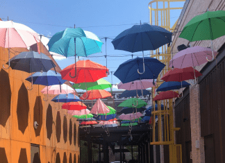 Umbrella Art at Easton
